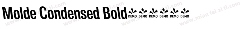 Molde Condensed Bold字体转换